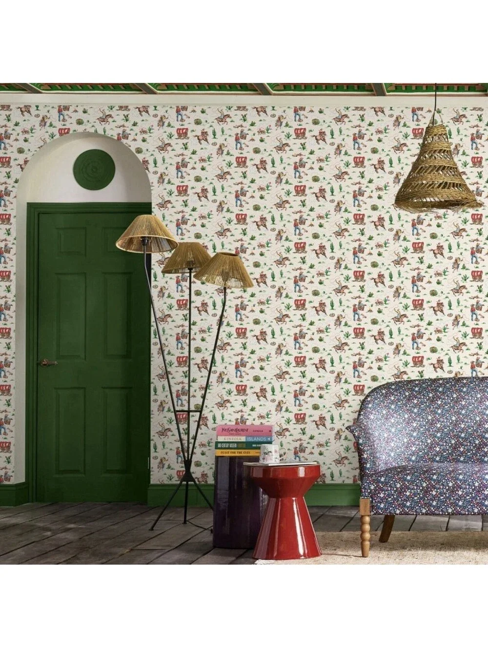 Cath Kidston Cowgirls Multi Wallpaper  Western